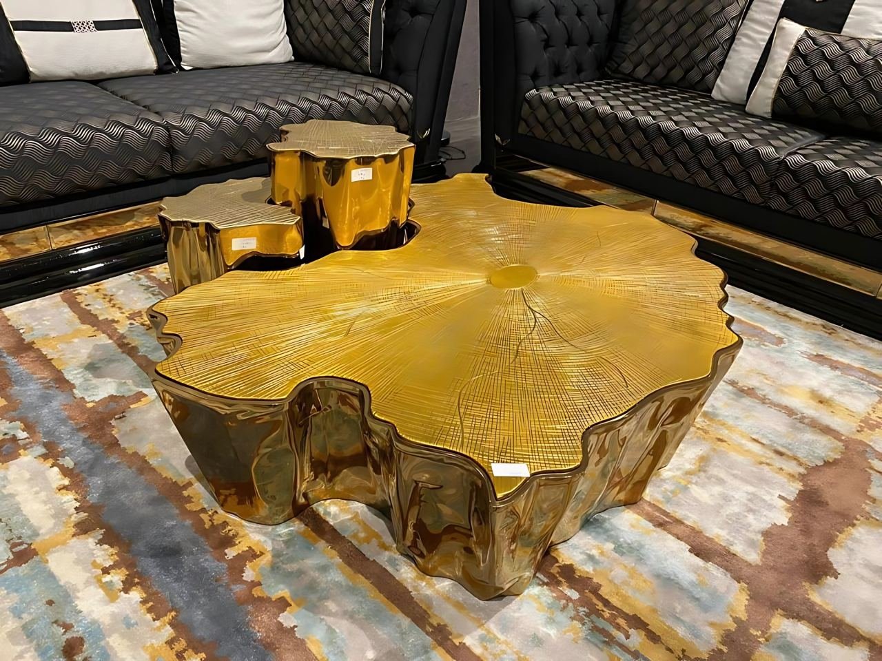 Cast metal centre table
