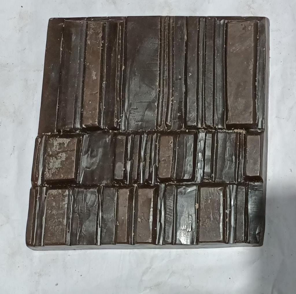 Cast metal finish sample