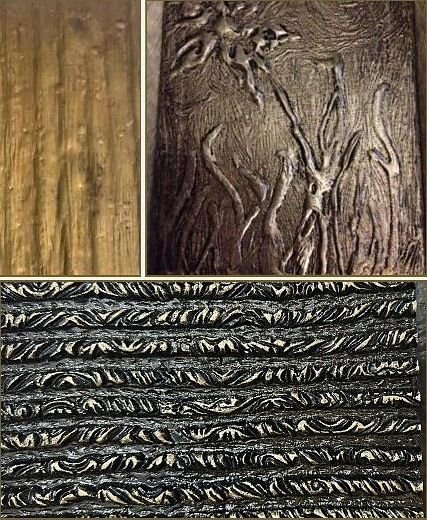 Cast relief metal panel samples