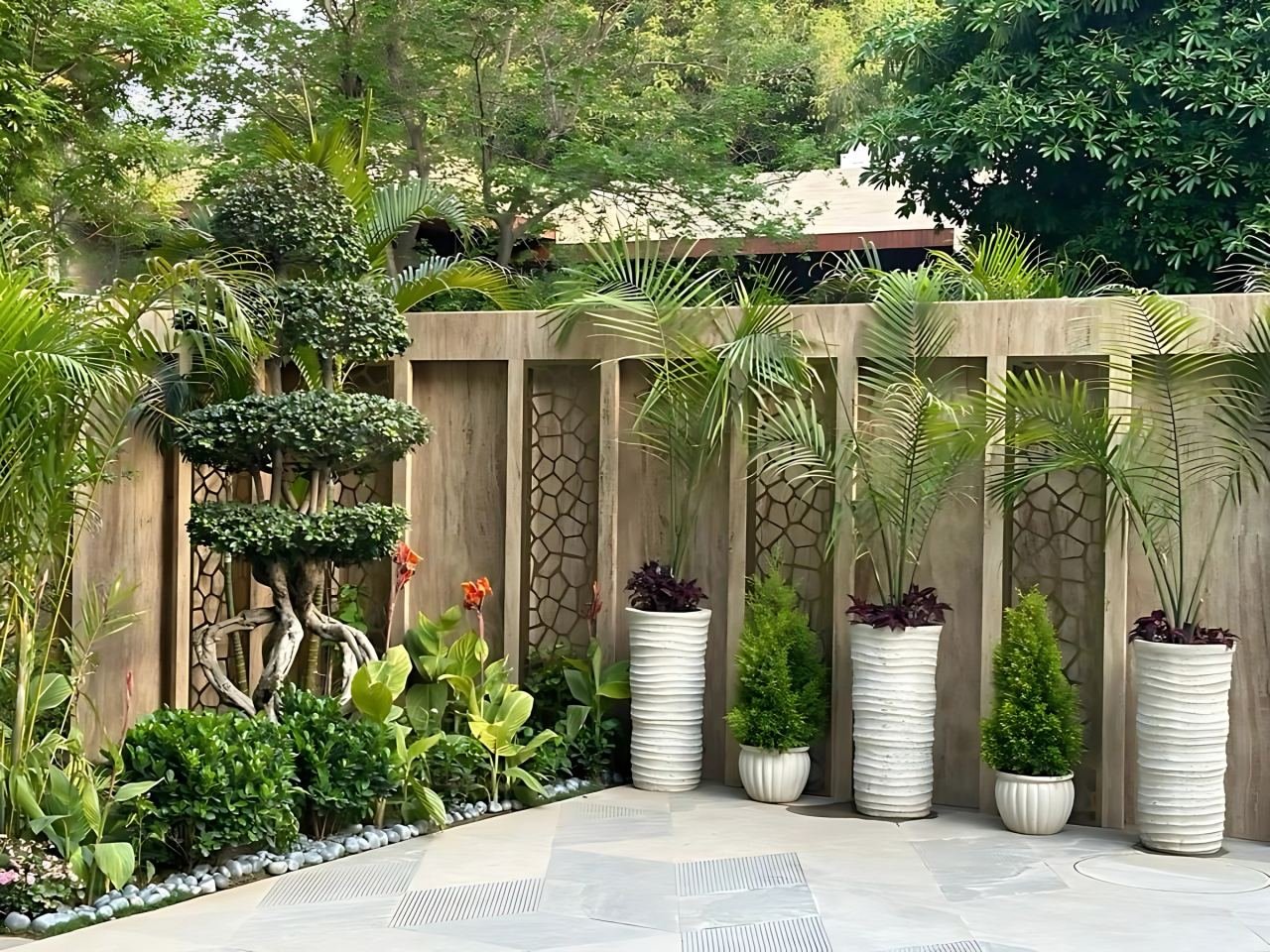 Decorative metal screen and partition