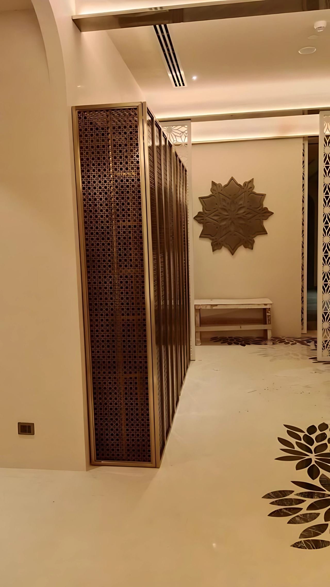 Decorative metal screen and partition
