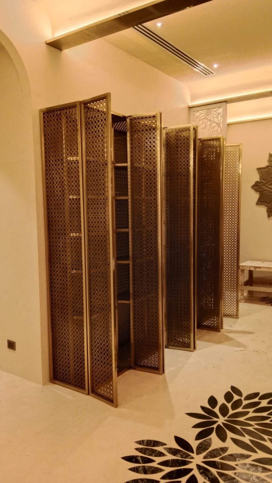 Decorative metal screen and partition