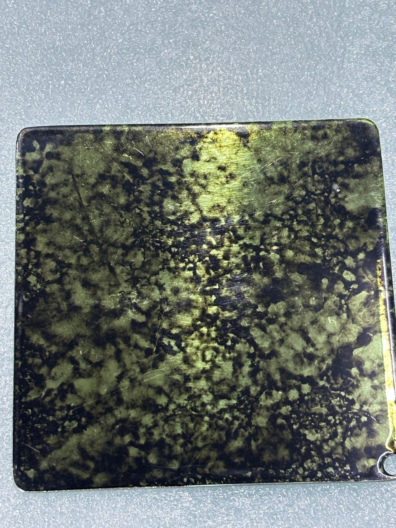 Distressed metal finish sample