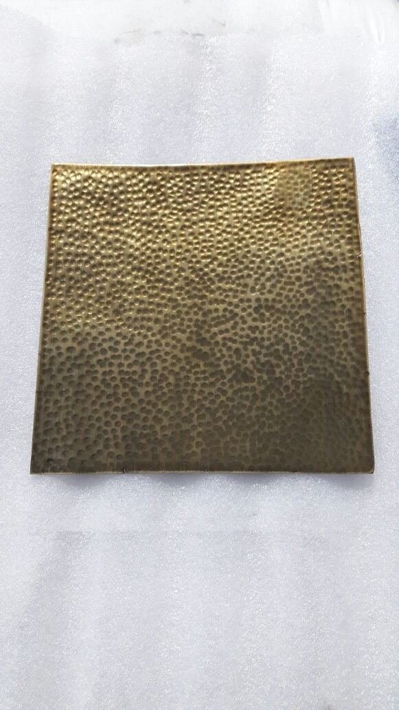 Etched metal finish sample