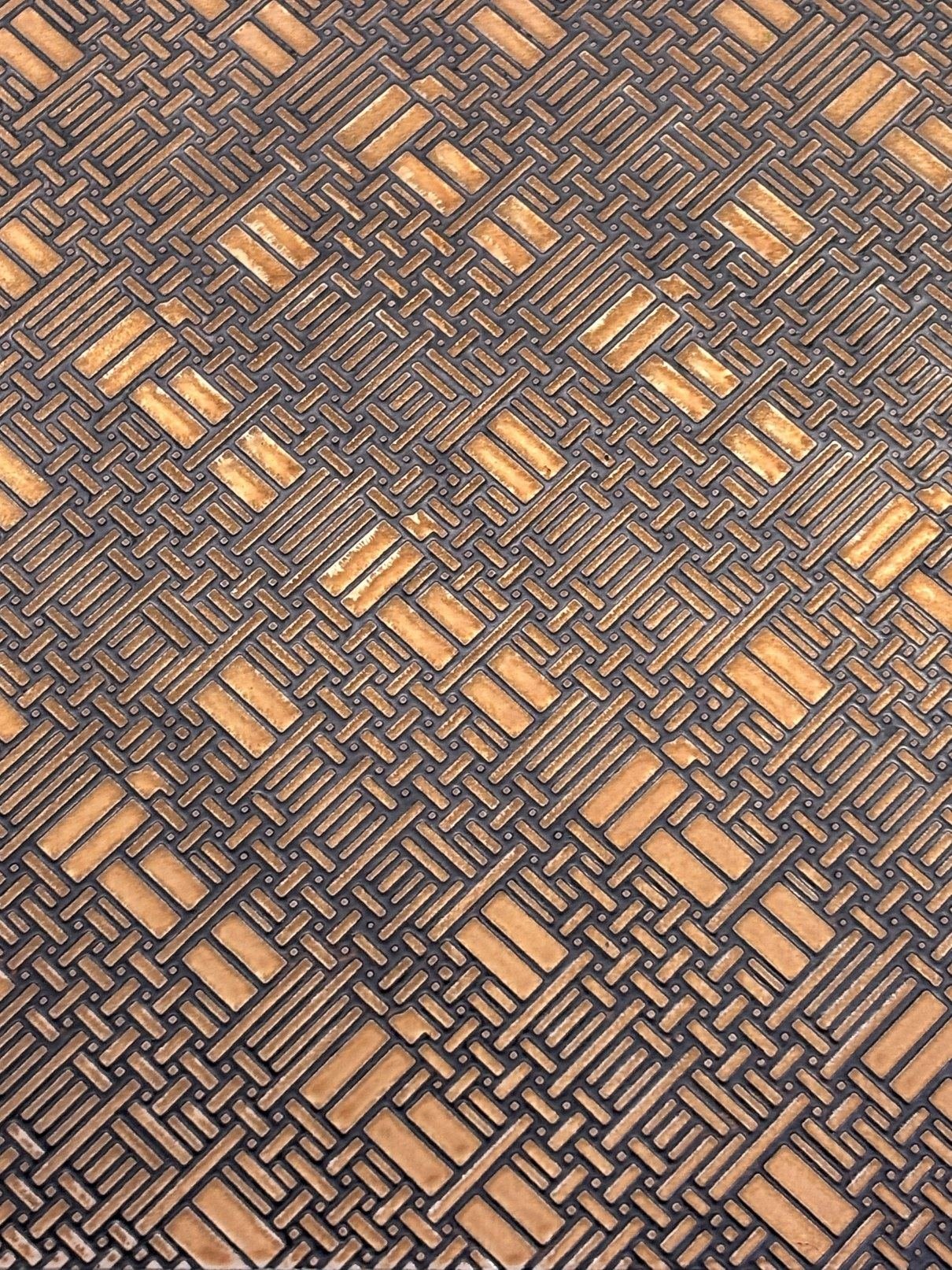 Etched metal finish sample