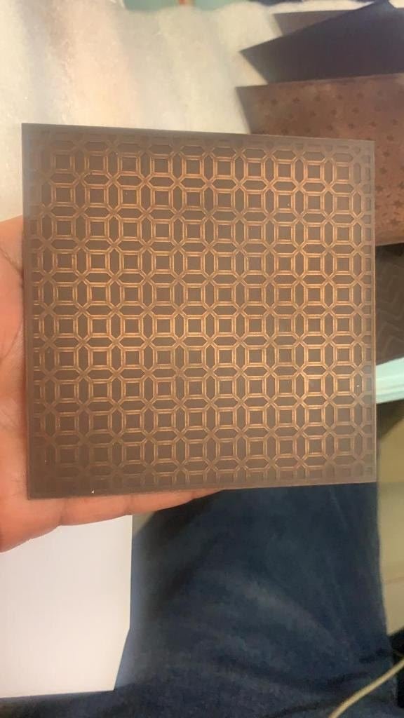 Metal finish sample from the DFI workshop