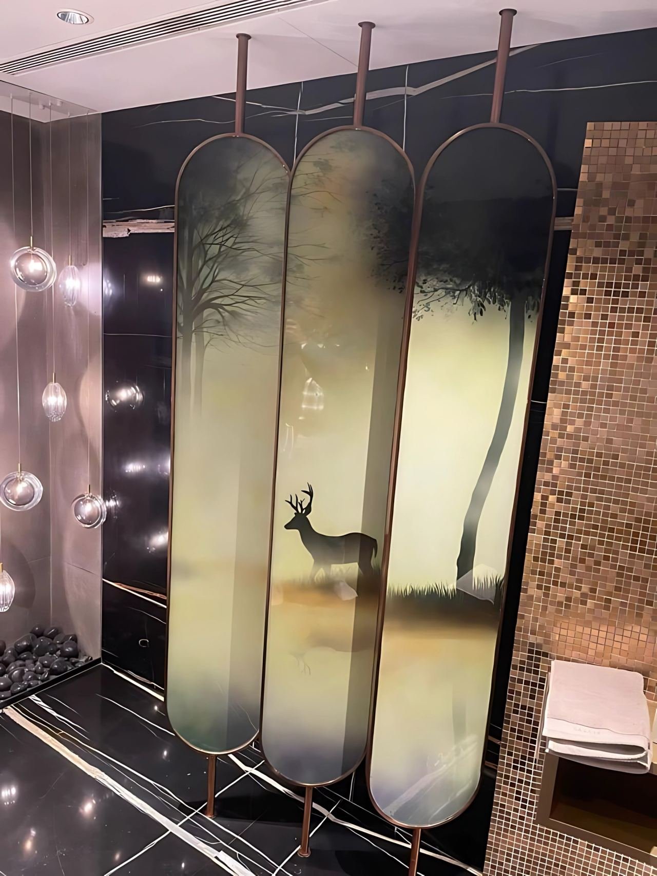 Metal-framed mirror