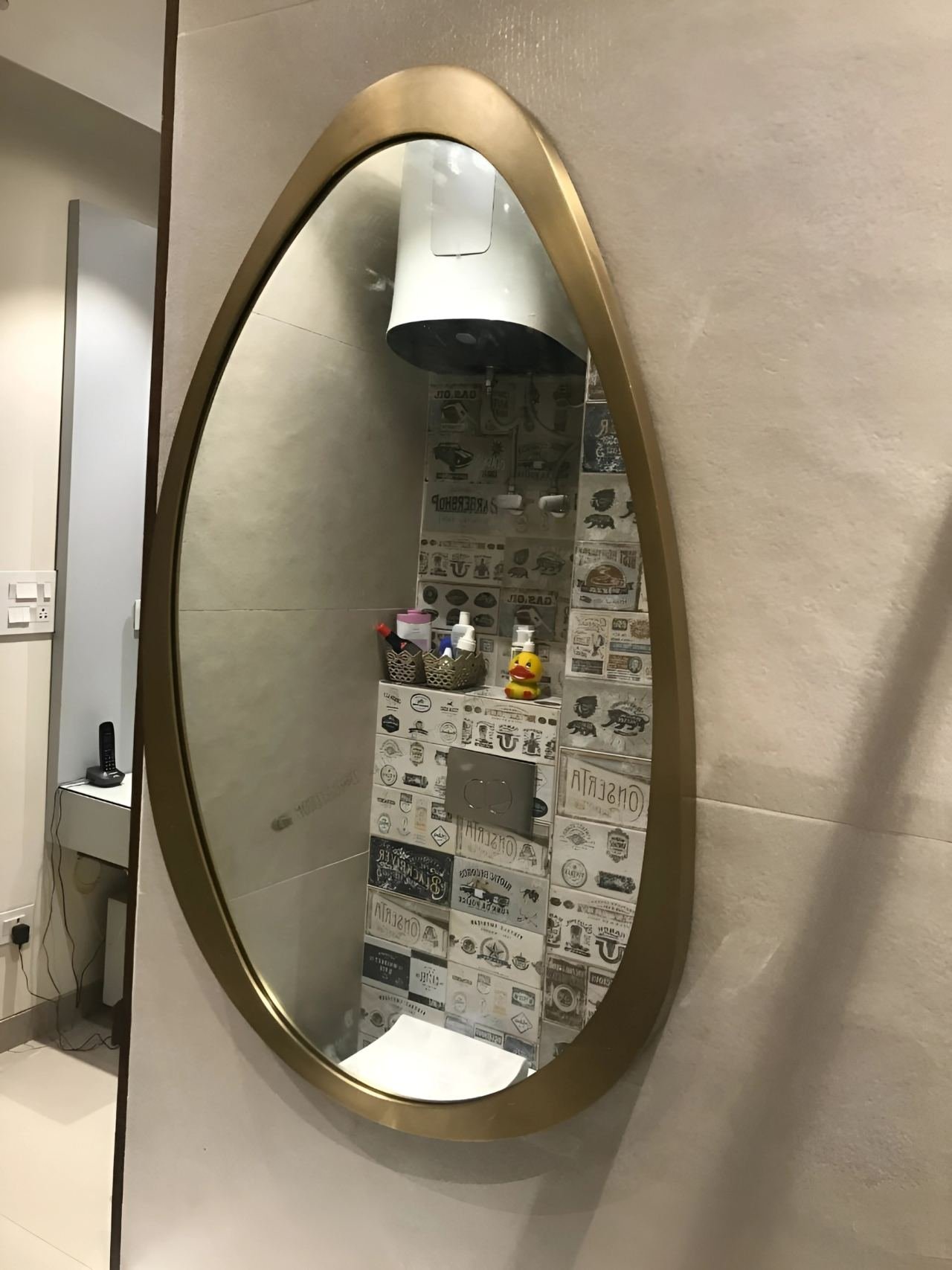 Metal-framed mirror
