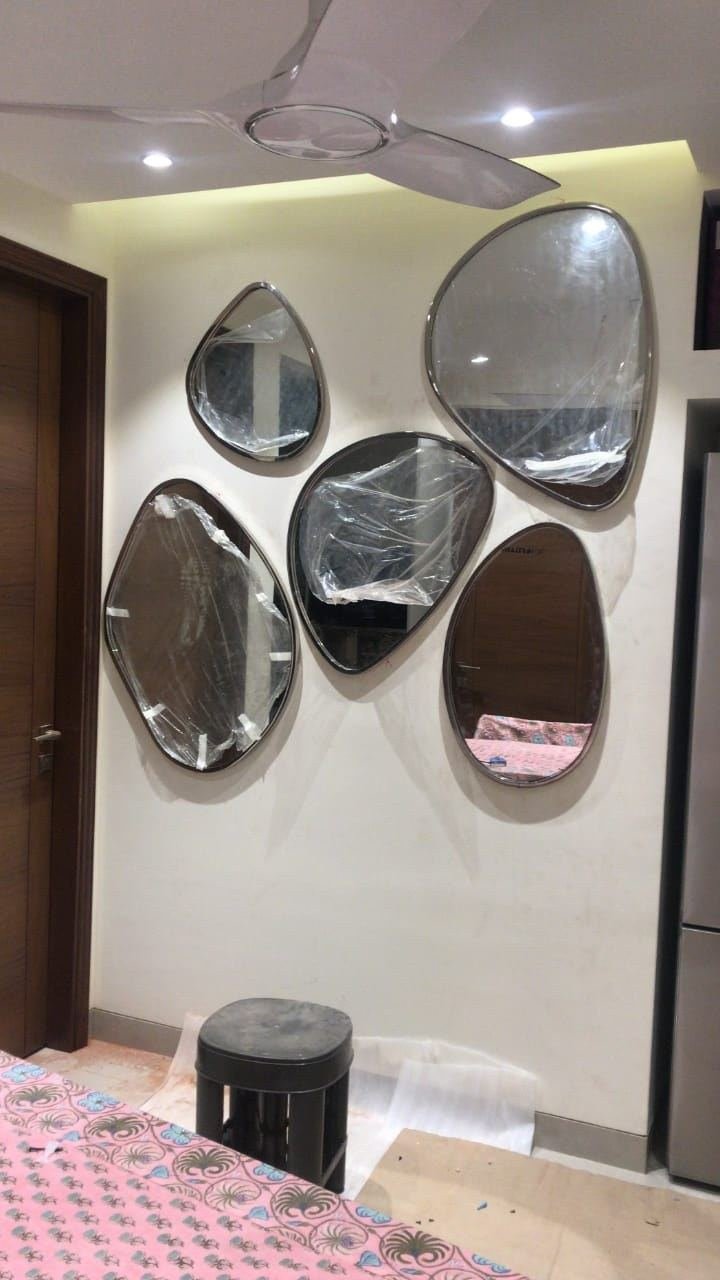 Metal-framed mirror