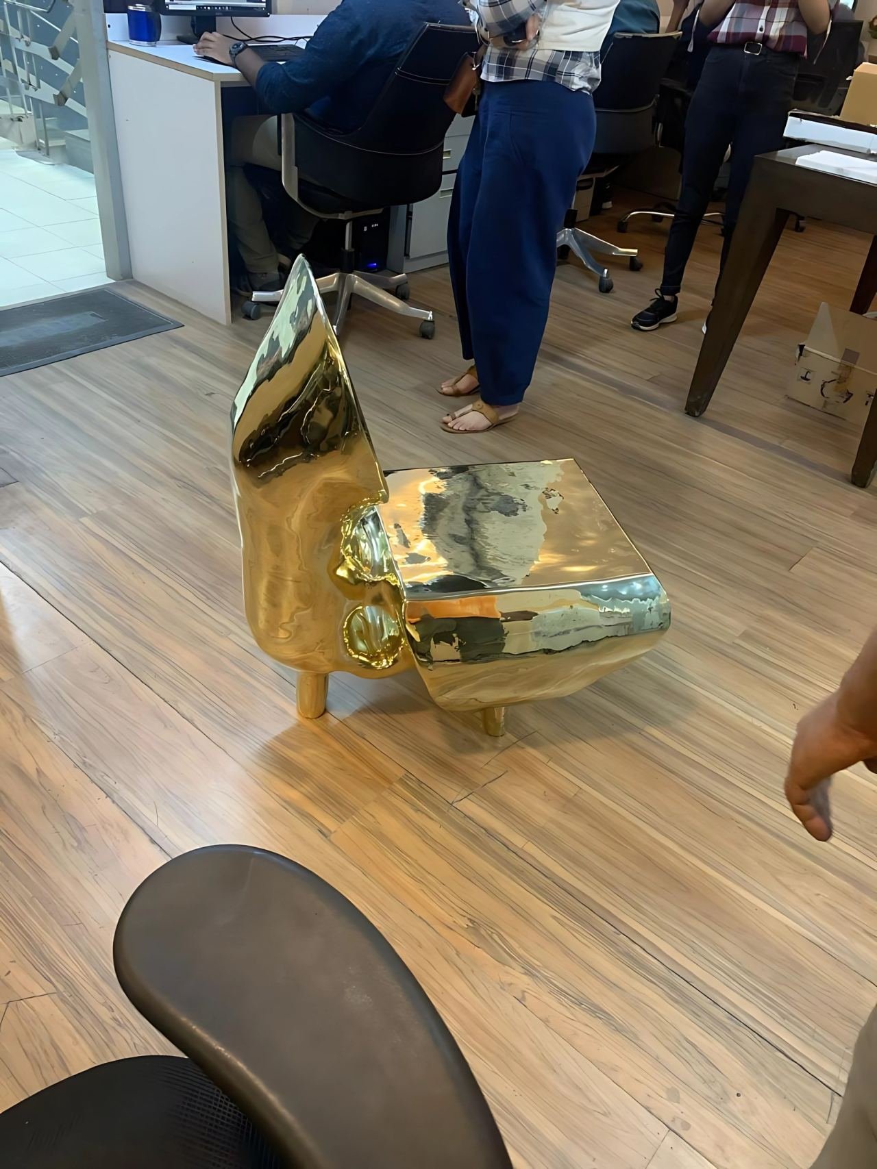 Metal furniture in a residential interior