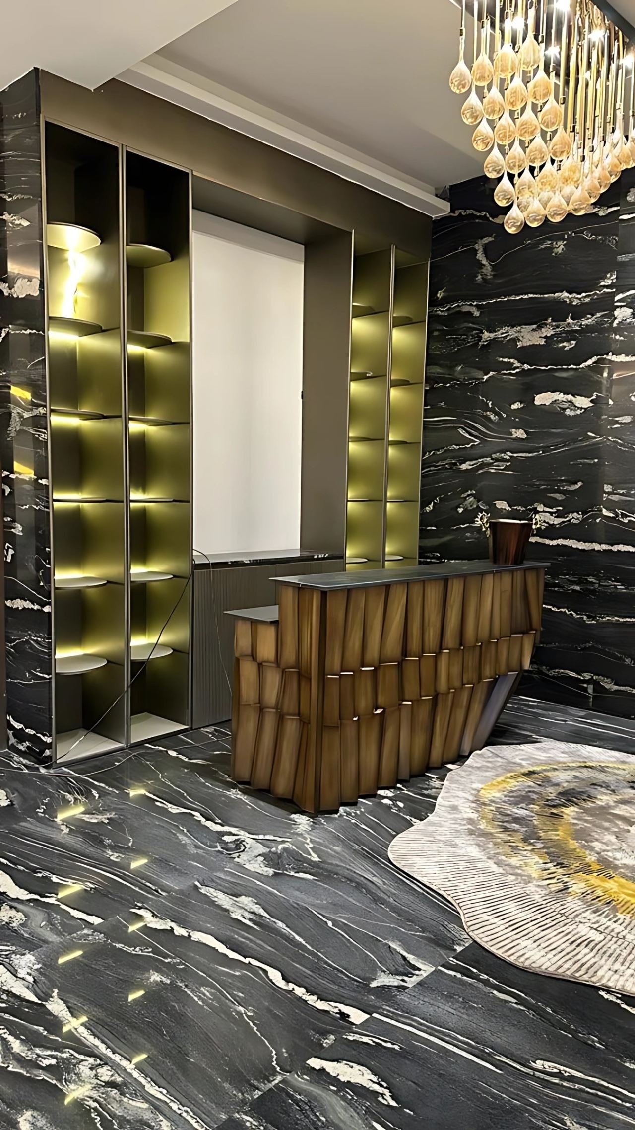 Metal furniture in a residential interior
