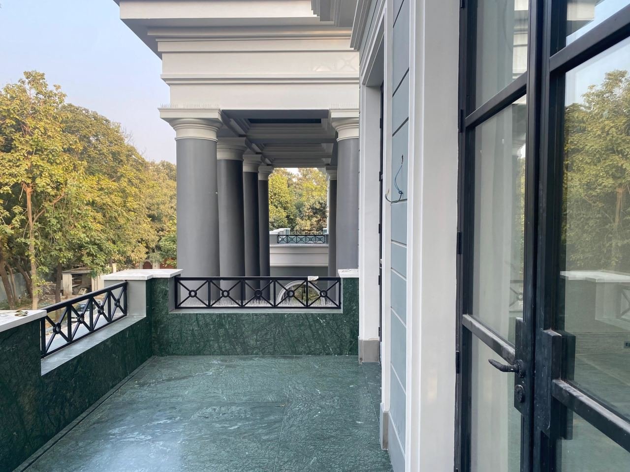 Metal railing and staircase