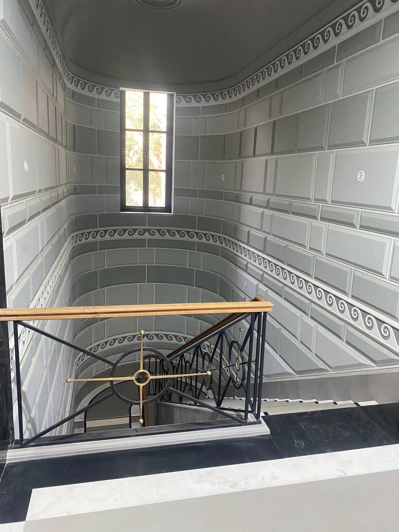 Metal railing and staircase