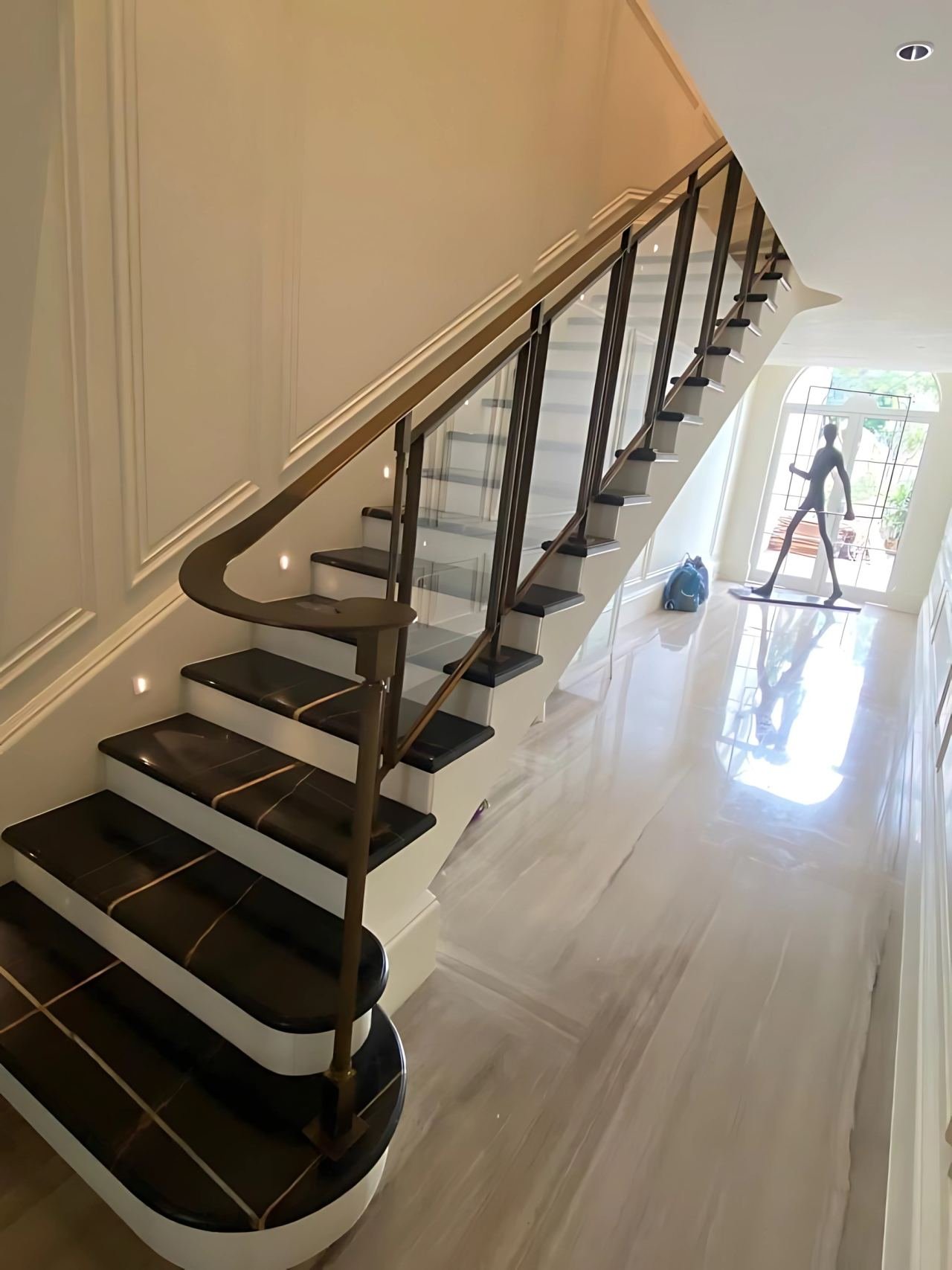 Metal railing and staircase