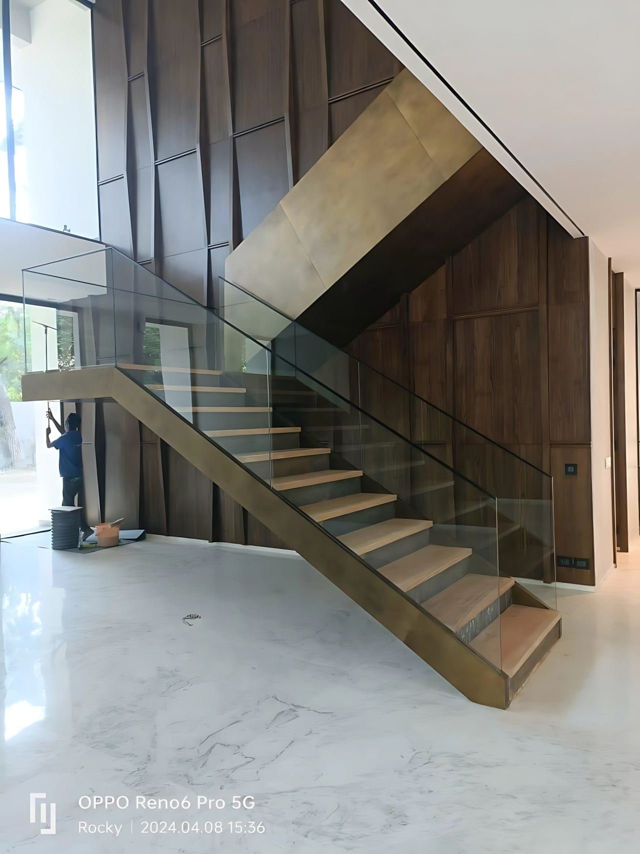 Metal railing and staircase
