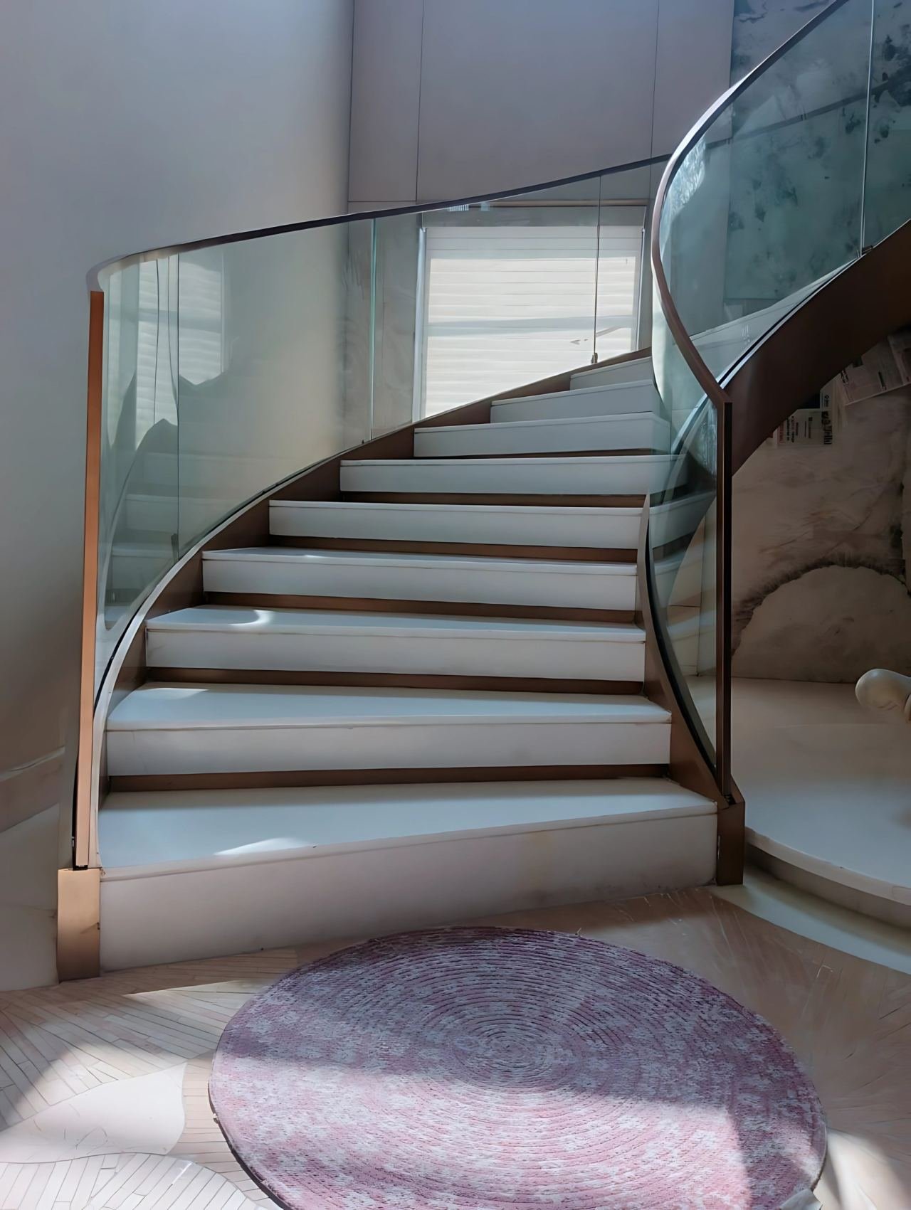 Metal railing and staircase