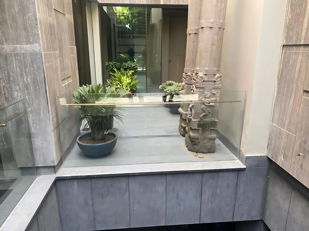Metal railing and staircase