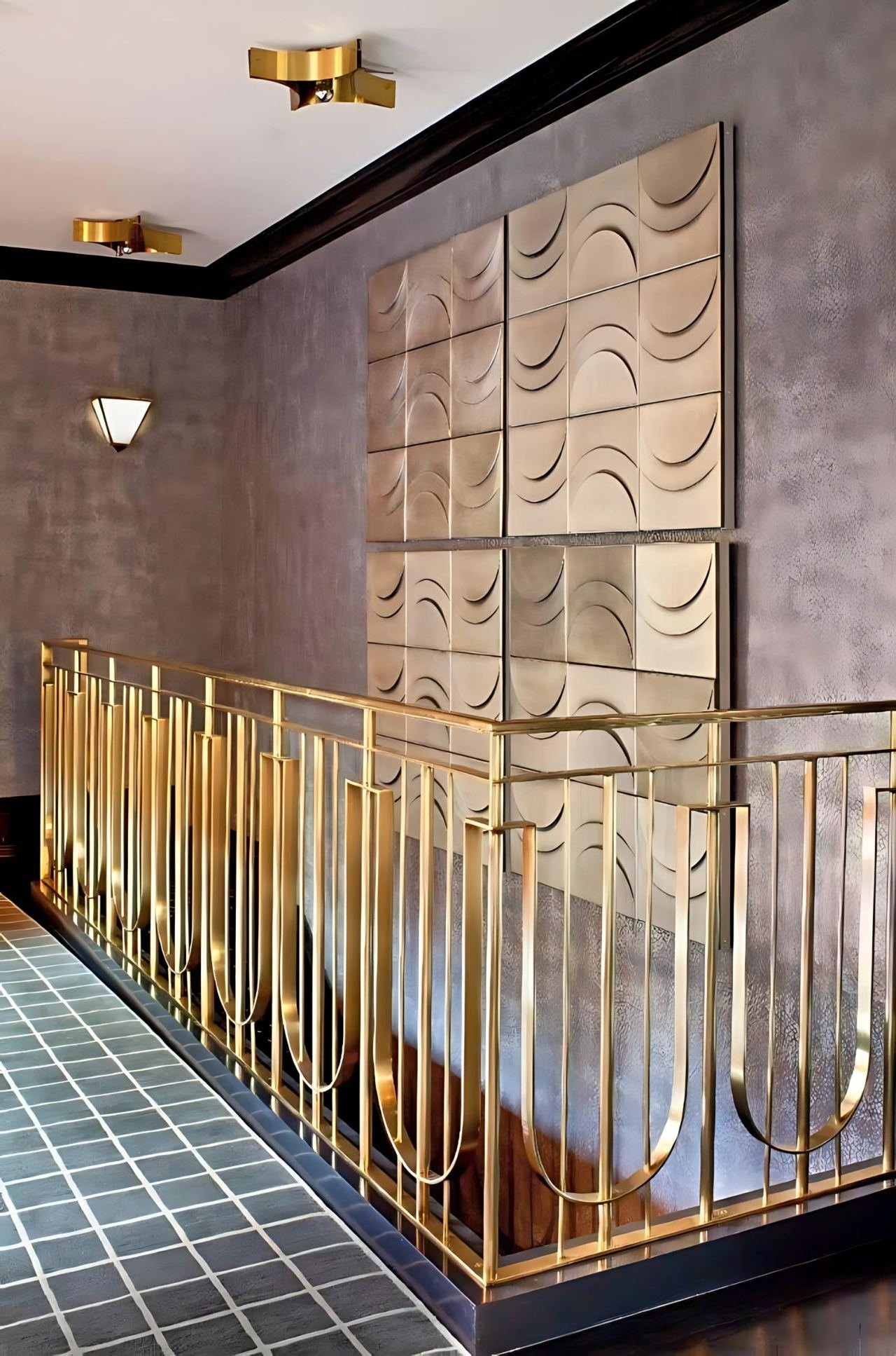 Metal railing and staircase