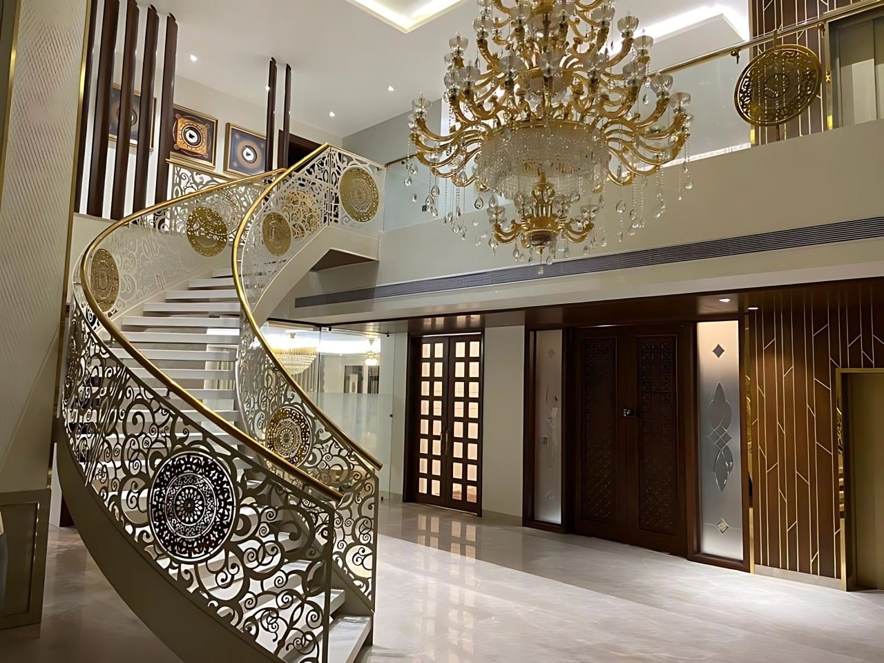 Metal railing and staircase