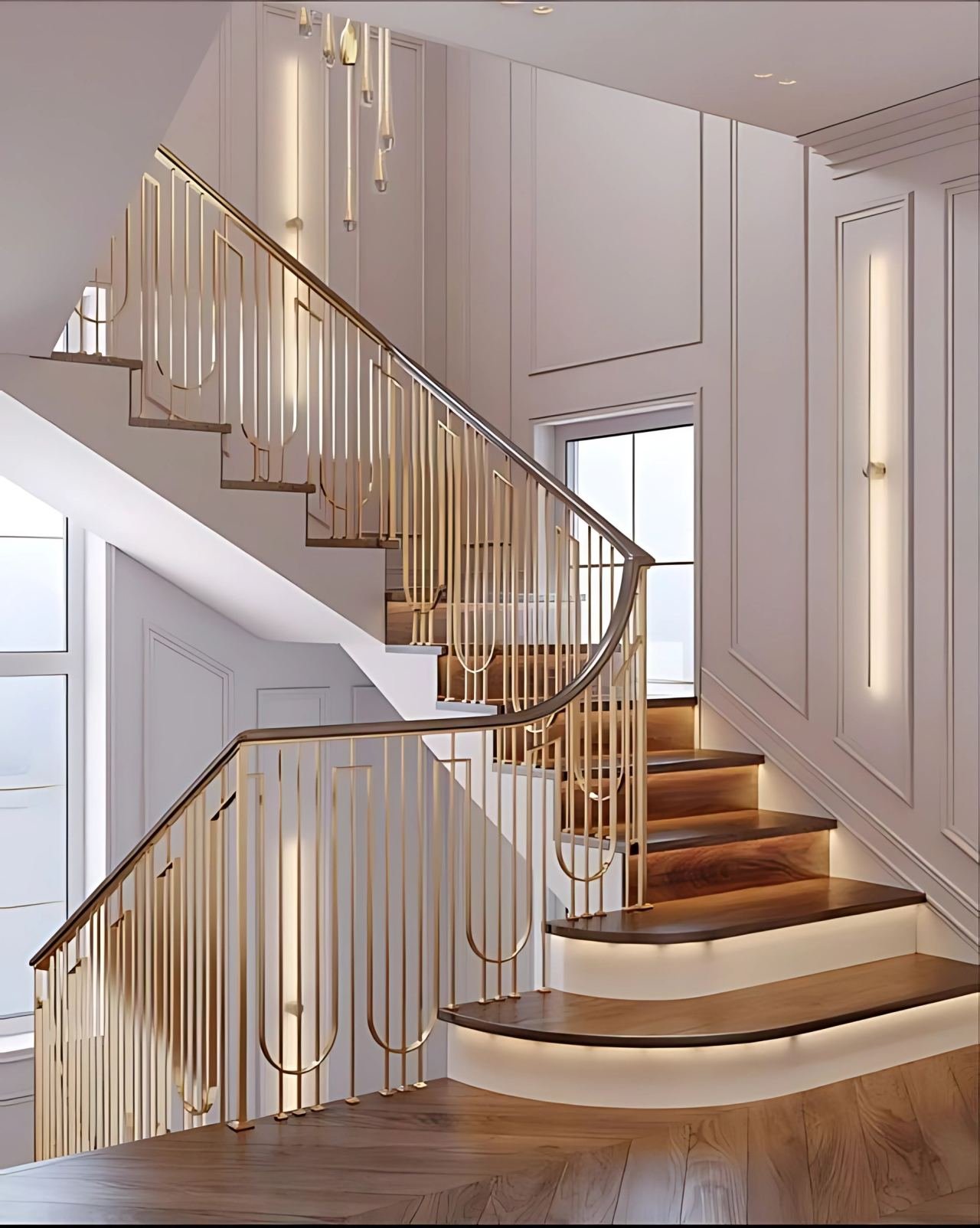 Metal railing and staircase