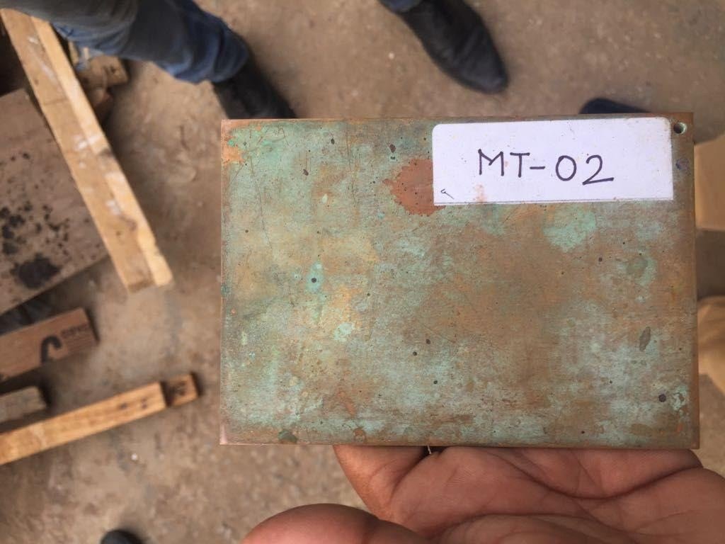 Natural patina finish sample