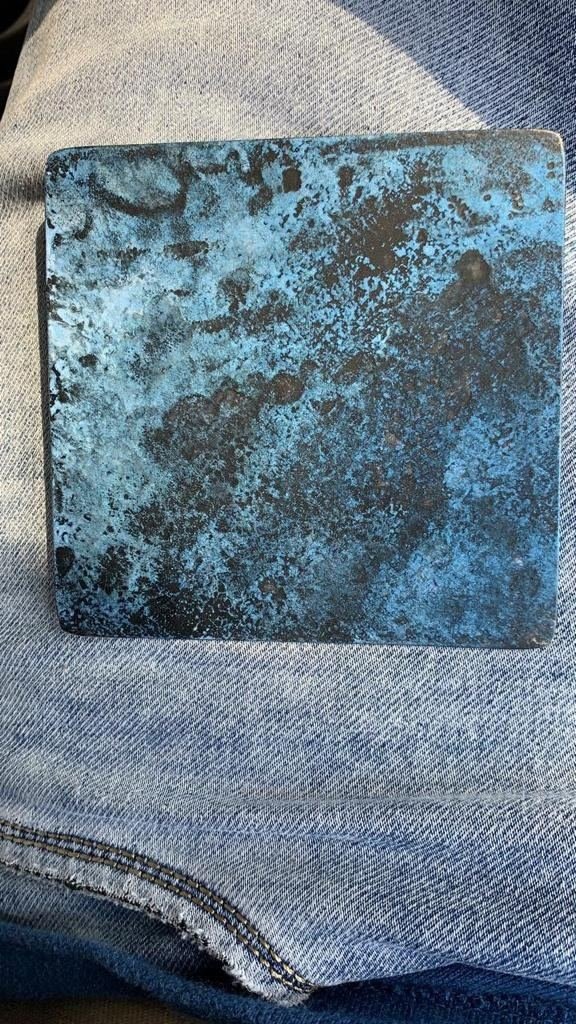 Natural patina finish sample