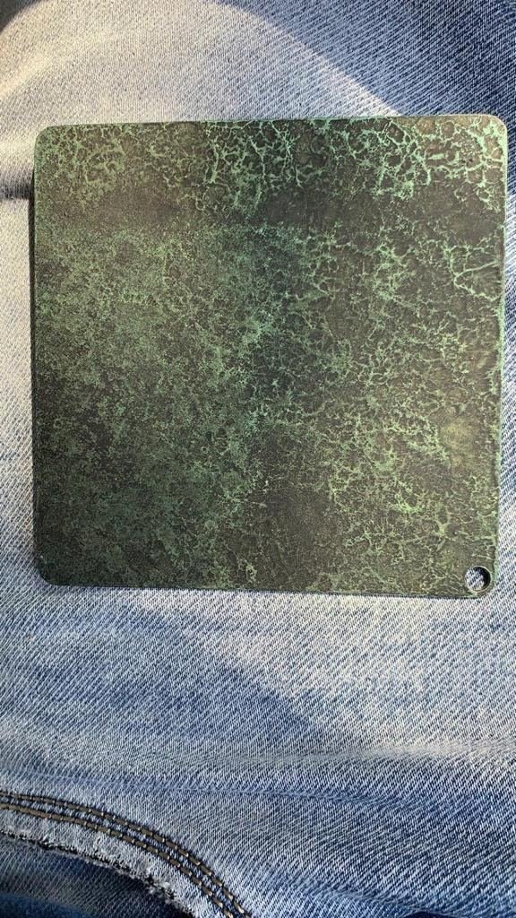 Natural patina finish sample