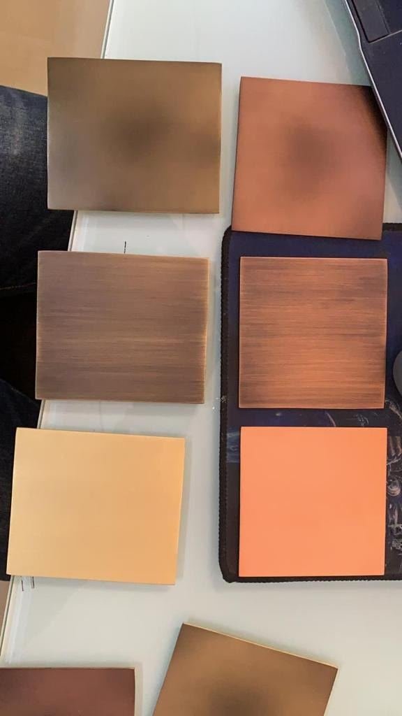 Smoky effect finish sample
