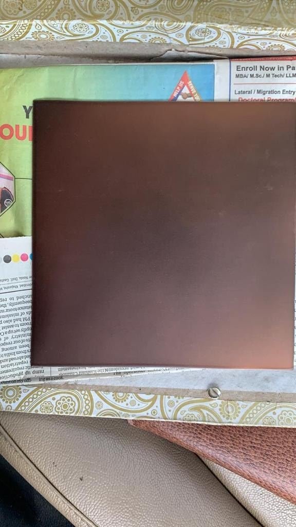 Smoky effect finish sample