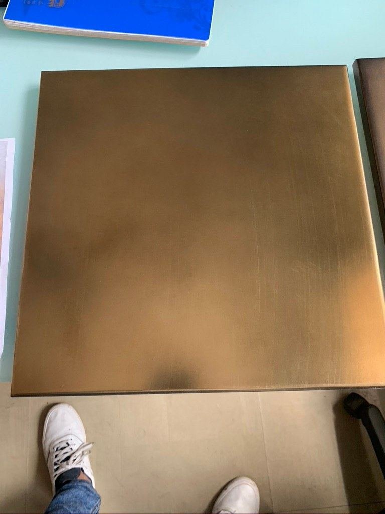 Smoky effect finish sample