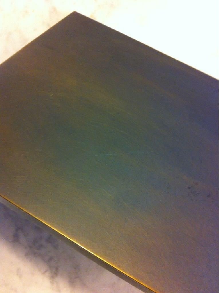Smoky effect finish sample