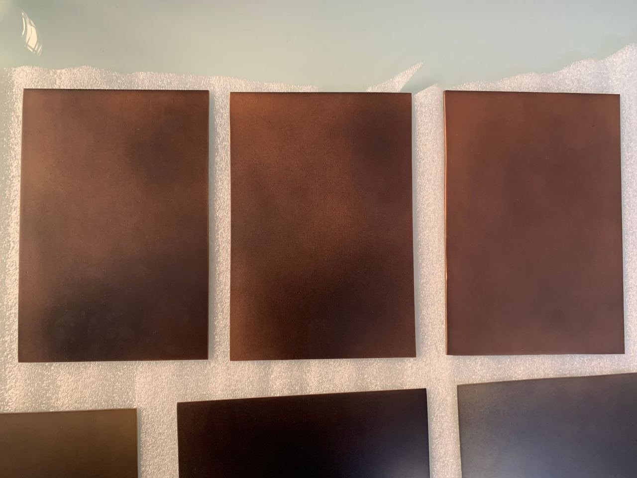 Smoky effect finish sample