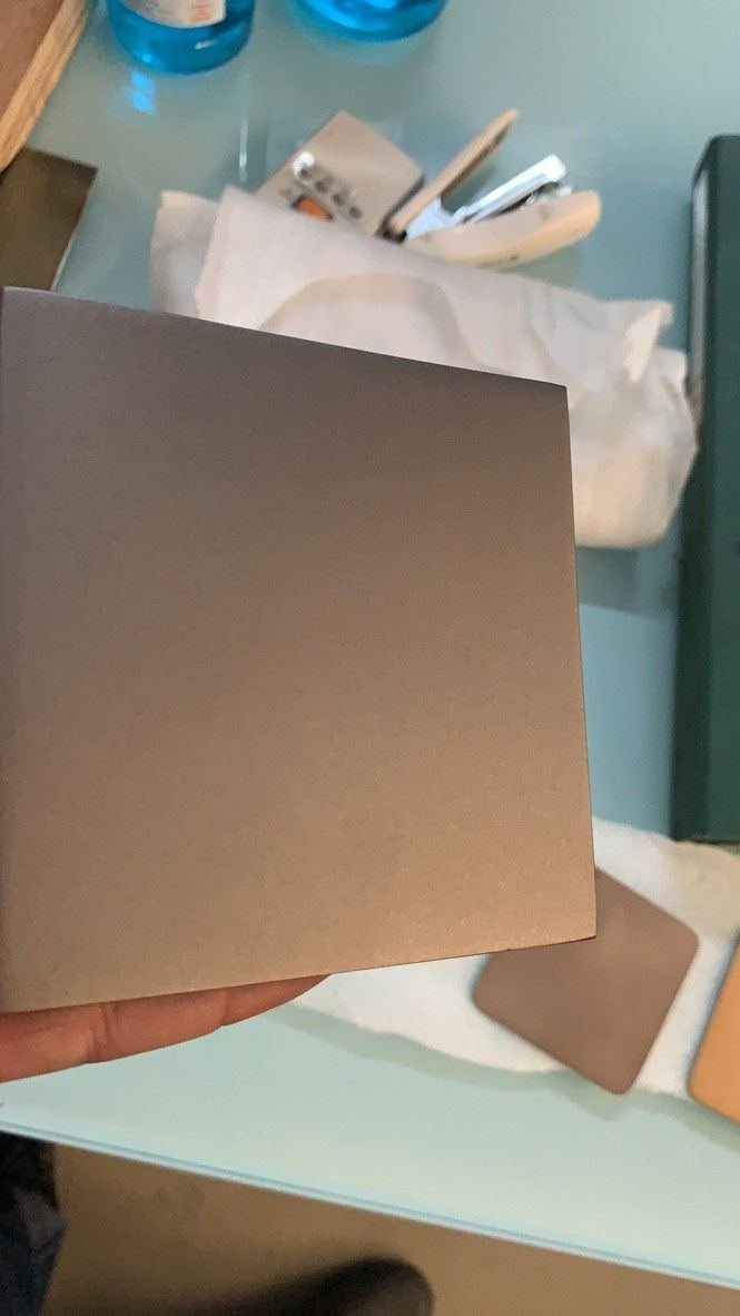 Smoky effect finish sample