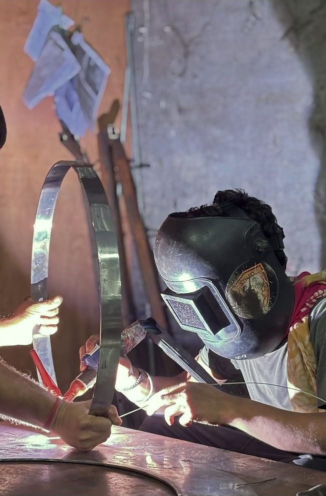 TIG welding a formed metal ring
