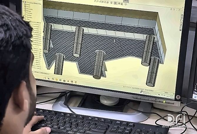Fabrication drawing being nested on a workstation