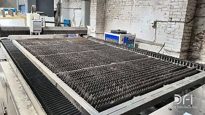 Bed of the CNC laser cutting machine