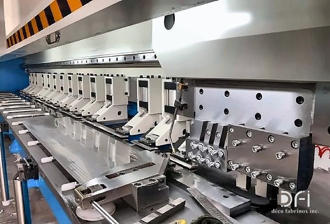 Five-axis CNC press brake set up for metal forming