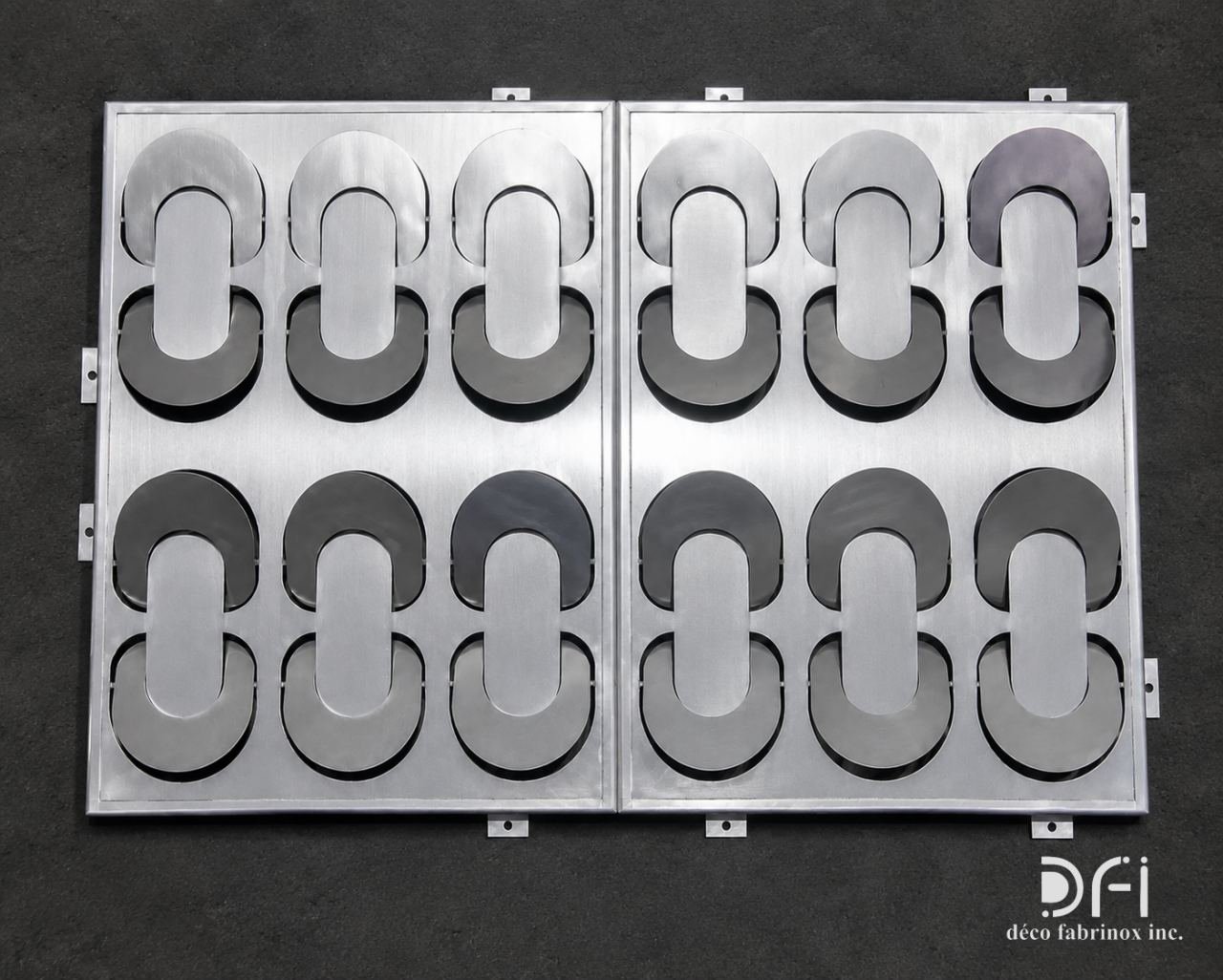 Perforated, patterned metal facade cladding
