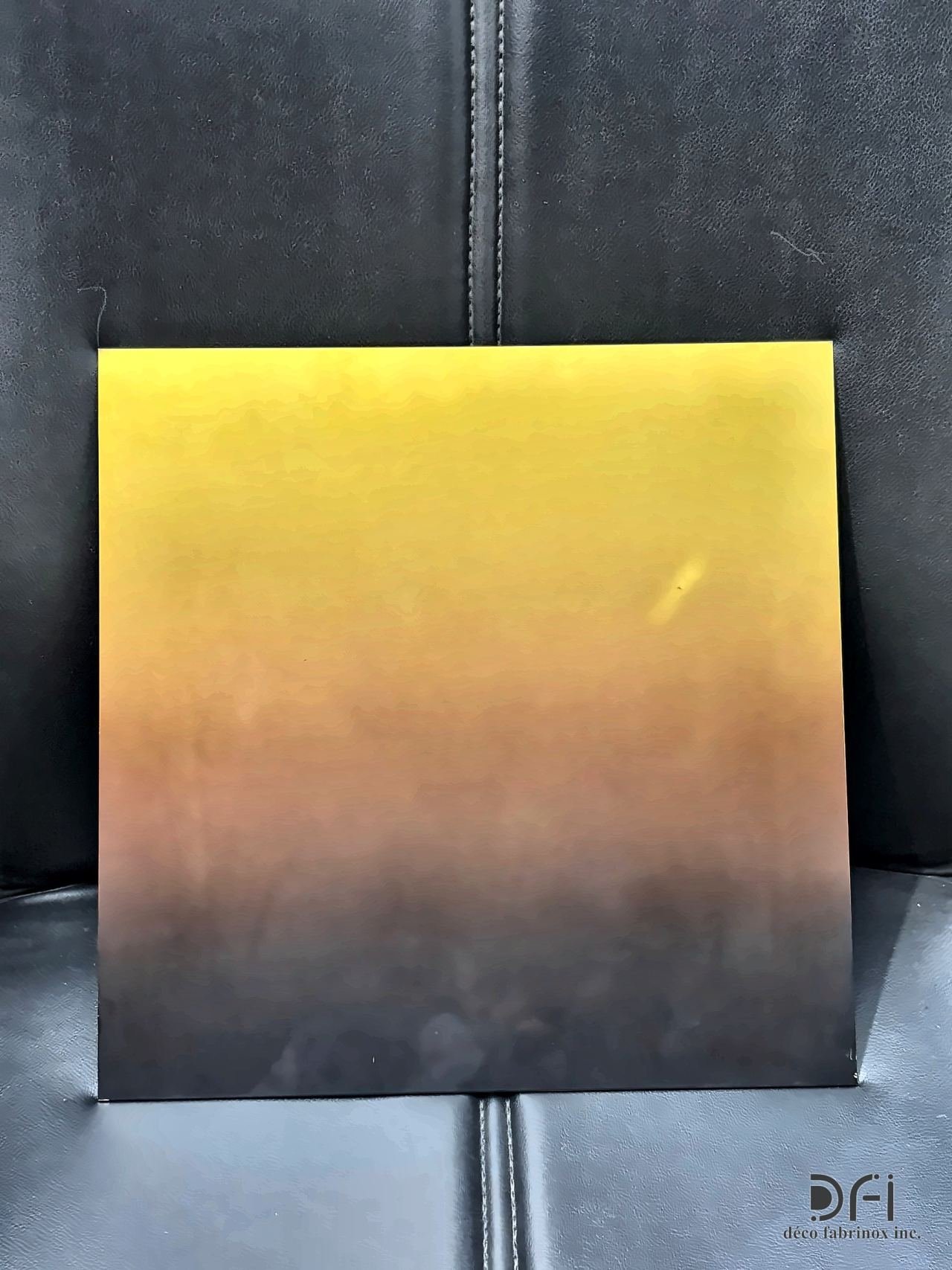 Ombre finish sample fading from gold to dark bronze
