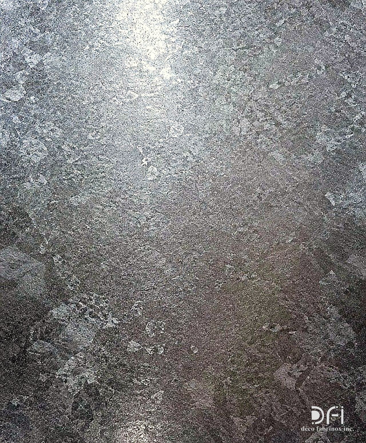 Zinc sheet surface with its natural mottled texture