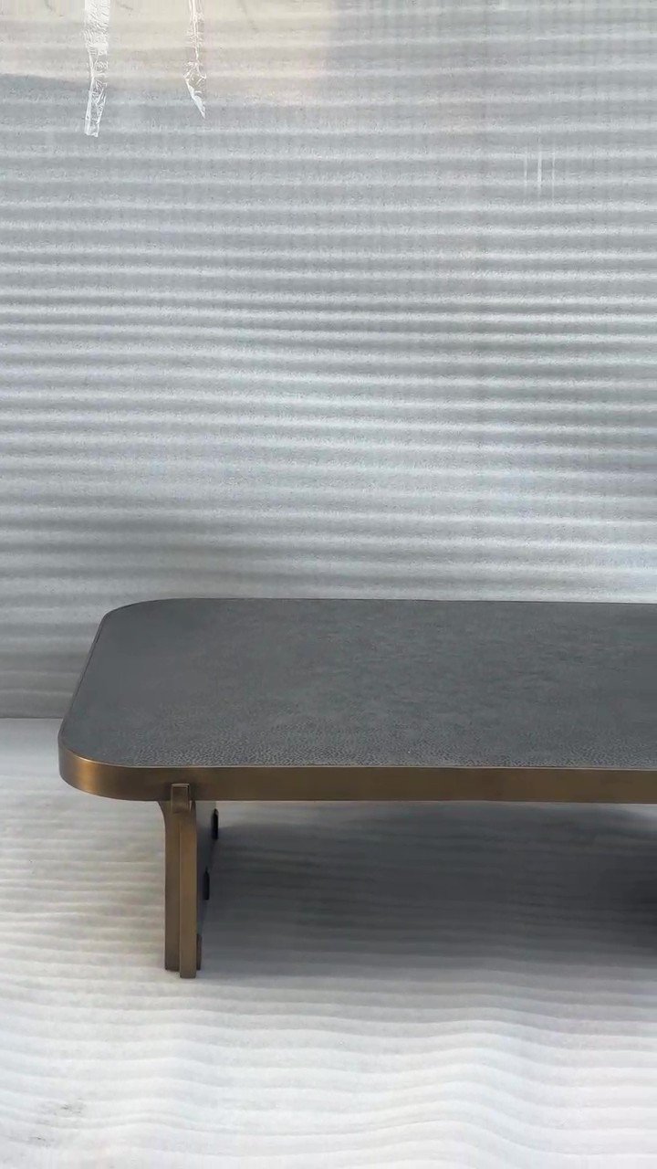 Textured-top coffee table